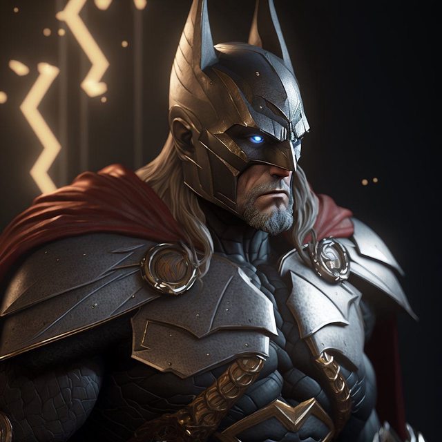 When the paths of Batman and Thor intersect, the enchanting union of Marvel and DC unfolds. These two iconic superheroes, with their unparalleled strength and unwavering determination, form an indomitable force against malice. Witness their extraordinary synergy as they unite to protect the universe from unpredictable perils. #BatmanThorCrossover #SuperheroAlliance #MarvelDCUnite